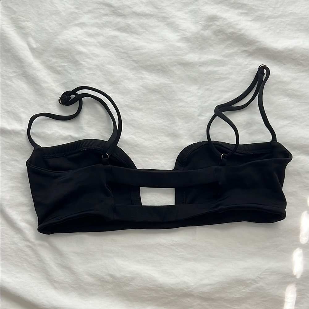 Indah Black Strappy Bikini Top - Picture 2 of 3